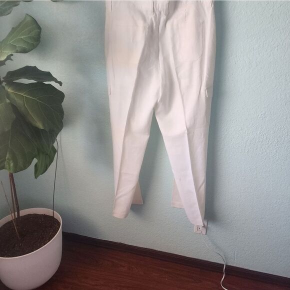Contigo 100% linen cargo style casual coastal pants - Picture 7 of 14